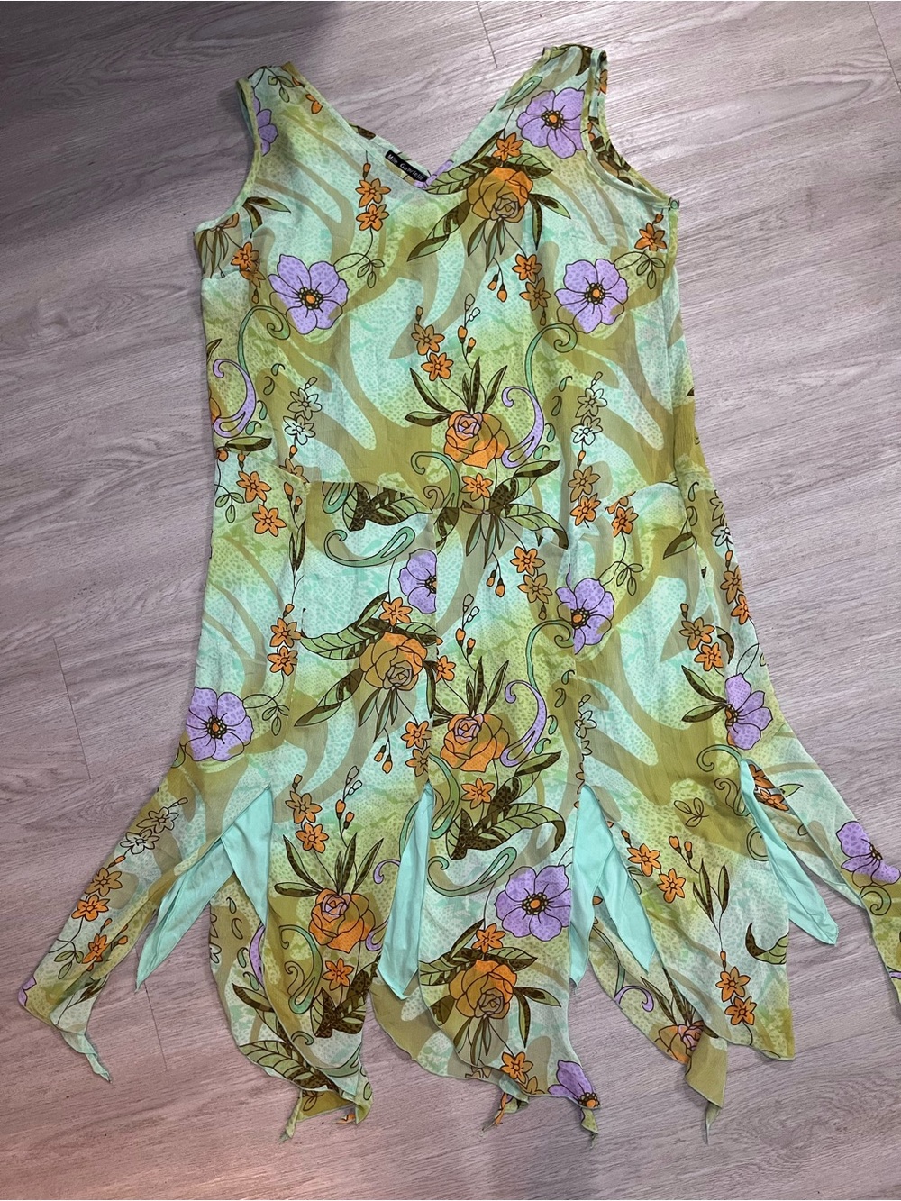 Mlle Gabrielle Green Floral Fairy Dress Size 22 - Picture 8 of 12